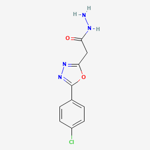molecular formula C10H9ClN4O2 B6420273 2-[5-(4-chlorophenyl)-1,3,4-oxadiazol-2-yl]acetohydrazide CAS No. 1325306-44-2