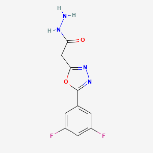 molecular formula C10H8F2N4O2 B6420282 2-[5-(3,5-difluorophenyl)-1,3,4-oxadiazol-2-yl]acetohydrazide CAS No. 1325304-45-7