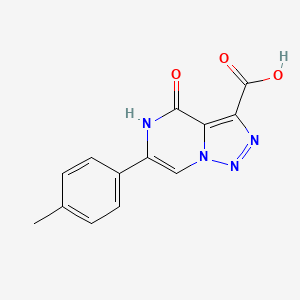 molecular formula C13H10N4O3 B6420288 6-(4-methylphenyl)-4-oxo-4H,5H-[1,2,3]triazolo[1,5-a]pyrazine-3-carboxylic acid CAS No. 1351398-78-1