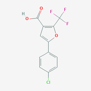 molecular formula C12H6ClF3O3 B064203 5-(4-氯苯基)-2-(三氟甲基)呋喃-3-羧酸 CAS No. 175276-60-5