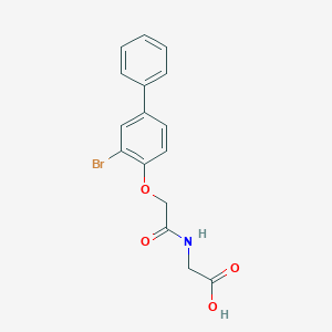2-[2-({3-bromo-[1,1'-biphenyl]-4-yl}oxy)acetamido]acetic acid