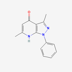 molecular formula C14H13N3O B6420330 3,6-dimethyl-1-phenyl-1H-pyrazolo[3,4-b]pyridin-4-ol CAS No. 17321-45-8