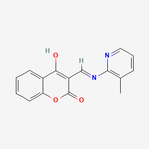B6420345 (3Z)-3-{[(3-methylpyridin-2-yl)amino]methylidene}-3,4-dihydro-2H-1-benzopyran-2,4-dione CAS No. 385786-21-0