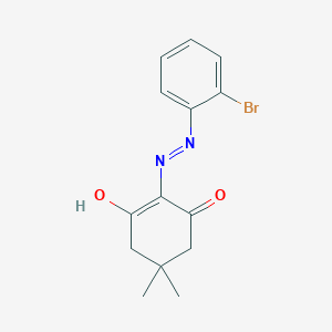 molecular formula C14H15BrN2O2 B6420402 2-[2-(2-bromophenyl)hydrazin-1-ylidene]-5,5-dimethylcyclohexane-1,3-dione CAS No. 68454-54-6