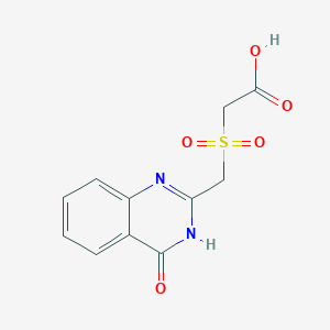 molecular formula C11H10N2O5S B6420440 2-[(4-oxo-3,4-dihydroquinazolin-2-yl)methanesulfonyl]acetic acid CAS No. 1216185-85-1