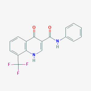 molecular formula C17H11F3N2O2 B6420455 4-hydroxy-N-phenyl-8-(trifluoromethyl)quinoline-3-carboxamide CAS No. 114350-68-4