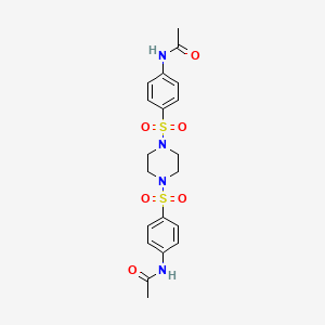 molecular formula C20H24N4O6S2 B6420496 N-(4-{[4-(4-acetamidobenzenesulfonyl)piperazin-1-yl]sulfonyl}phenyl)acetamide CAS No. 343796-79-2