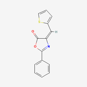 molecular formula C14H9NO2S B6420521 (4E)-2-phenyl-4-[(thiophen-2-yl)methylidene]-4,5-dihydro-1,3-oxazol-5-one CAS No. 68100-05-0