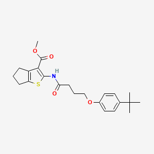 methyl 2-[4-(4-tert-butylphenoxy)butanamido]-4H,5H,6H-cyclopenta[b]thiophene-3-carboxylate