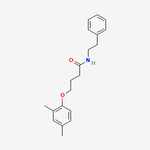 molecular formula C20H25NO2 B6420651 4-(2,4-dimethylphenoxy)-N-(2-phenylethyl)butanamide CAS No. 496036-18-1