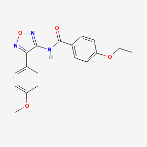 molecular formula C18H17N3O4 B6420657 4-ethoxy-N-[4-(4-methoxyphenyl)-1,2,5-oxadiazol-3-yl]benzamide CAS No. 873082-85-0