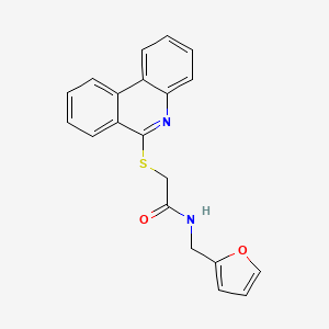 molecular formula C20H16N2O2S B6420744 N-[(furan-2-yl)methyl]-2-(phenanthridin-6-ylsulfanyl)acetamide CAS No. 900136-40-5