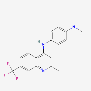 molecular formula C19H18F3N3 B6420750 N1,N1-dimethyl-N4-[2-methyl-7-(trifluoromethyl)quinolin-4-yl]benzene-1,4-diamine CAS No. 881932-81-6
