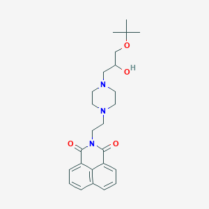 molecular formula C25H33N3O4 B6420780 3-(2-{4-[3-(tert-butoxy)-2-hydroxypropyl]piperazin-1-yl}ethyl)-3-azatricyclo[7.3.1.0^{5,13}]trideca-1(12),5,7,9(13),10-pentaene-2,4-dione CAS No. 901663-29-4