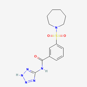 3-(azepane-1-sulfonyl)-N-(1H-1,2,3,4-tetrazol-5-yl)benzamide