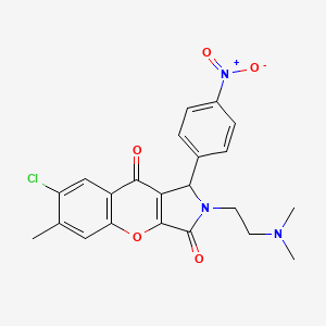7-chloro-2-[2-(dimethylamino)ethyl]-6-methyl-1-(4-nitrophenyl)-1H,2H,3H,9H-chromeno[2,3-c]pyrrole-3,9-dione