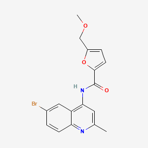 molecular formula C17H15BrN2O3 B6420911 N-(6-bromo-2-methylquinolin-4-yl)-5-(methoxymethyl)furan-2-carboxamide CAS No. 940983-84-6