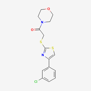 molecular formula C15H15ClN2O2S2 B6420930 2-{[4-(3-chlorophenyl)-1,3-thiazol-2-yl]sulfanyl}-1-(morpholin-4-yl)ethan-1-one CAS No. 941255-79-4