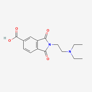 molecular formula C15H18N2O4 B6420936 2-[2-(diethylamino)ethyl]-1,3-dioxo-2,3-dihydro-1H-isoindole-5-carboxylic acid CAS No. 211932-33-1