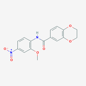 molecular formula C16H14N2O6 B6420963 N-(2-methoxy-4-nitrophenyl)-2,3-dihydro-1,4-benzodioxine-6-carboxamide CAS No. 461030-11-5