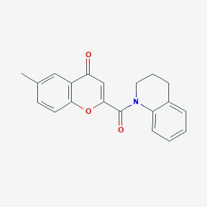 molecular formula C20H17NO3 B6420983 6-methyl-2-(1,2,3,4-tetrahydroquinoline-1-carbonyl)-4H-chromen-4-one CAS No. 919018-03-4