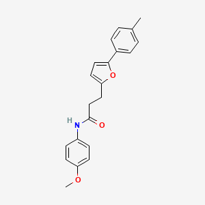 molecular formula C21H21NO3 B6420986 N-(4-methoxyphenyl)-3-[5-(4-methylphenyl)furan-2-yl]propanamide CAS No. 923175-00-2