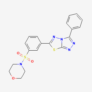 molecular formula C19H17N5O3S2 B6420991 4-(3-{3-phenyl-[1,2,4]triazolo[3,4-b][1,3,4]thiadiazol-6-yl}benzenesulfonyl)morpholine CAS No. 924819-44-3