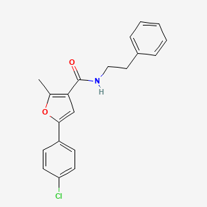 molecular formula C20H18ClNO2 B6420996 5-(4-chlorophenyl)-2-methyl-N-(2-phenylethyl)furan-3-carboxamide CAS No. 941238-28-4