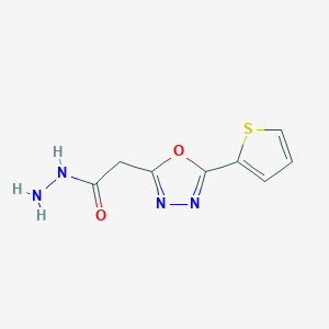 molecular formula C8H8N4O2S B6421026 2-[5-(thiophen-2-yl)-1,3,4-oxadiazol-2-yl]acetohydrazide CAS No. 1338652-34-8