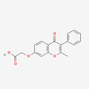 molecular formula C18H14O5 B6421042 2-[(2-methyl-4-oxo-3-phenyl-4H-chromen-7-yl)oxy]acetic acid CAS No. 19360-59-9