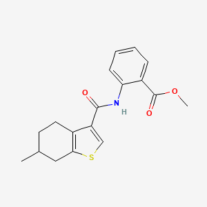 molecular formula C18H19NO3S B6421045 methyl 2-(6-methyl-4,5,6,7-tetrahydro-1-benzothiophene-3-amido)benzoate CAS No. 868153-81-5