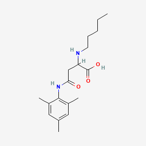 molecular formula C18H28N2O3 B6421056 2-(pentylamino)-3-[(2,4,6-trimethylphenyl)carbamoyl]propanoic acid CAS No. 1047998-45-7