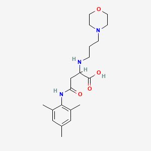 molecular formula C20H31N3O4 B6421060 2-{[3-(morpholin-4-yl)propyl]amino}-3-[(2,4,6-trimethylphenyl)carbamoyl]propanoic acid CAS No. 1097616-38-0