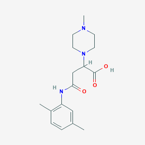 3-[(2,5-dimethylphenyl)carbamoyl]-2-(4-methylpiperazin-1-yl)propanoic acid