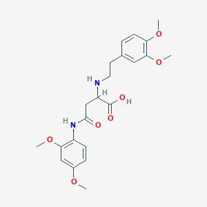 3-[(2,4-dimethoxyphenyl)carbamoyl]-2-{[2-(3,4-dimethoxyphenyl)ethyl]amino}propanoic acid