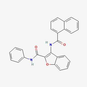 molecular formula C26H18N2O3 B6421192 3-(naphthalene-1-amido)-N-phenyl-1-benzofuran-2-carboxamide CAS No. 887887-32-3