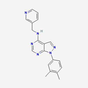 molecular formula C19H18N6 B6421202 1-(3,4-dimethylphenyl)-N-[(pyridin-3-yl)methyl]-1H-pyrazolo[3,4-d]pyrimidin-4-amine CAS No. 890884-48-7