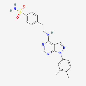 molecular formula C21H22N6O2S B6421207 4-(2-{[1-(3,4-dimethylphenyl)-1H-pyrazolo[3,4-d]pyrimidin-4-yl]amino}ethyl)benzene-1-sulfonamide CAS No. 890890-25-2