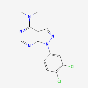 molecular formula C13H11Cl2N5 B6421220 1-(3,4-dichlorophenyl)-N,N-dimethyl-1H-pyrazolo[3,4-d]pyrimidin-4-amine CAS No. 890897-98-0