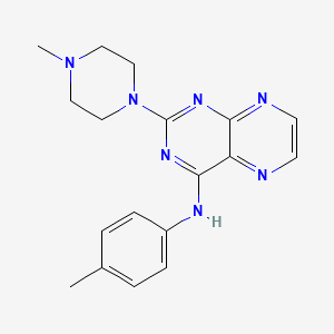 molecular formula C18H21N7 B6421238 N-(4-methylphenyl)-2-(4-methylpiperazin-1-yl)pteridin-4-amine CAS No. 946289-35-6