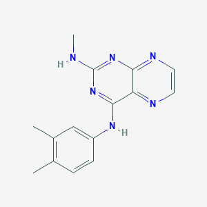 molecular formula C15H16N6 B6421261 N4-(3,4-dimethylphenyl)-N2-methylpteridine-2,4-diamine CAS No. 946297-63-8