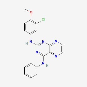 molecular formula C19H15ClN6O B6421274 N2-(3-chloro-4-methoxyphenyl)-N4-phenylpteridine-2,4-diamine CAS No. 946291-16-3