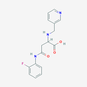 molecular formula C16H16FN3O3 B6421277 3-[(2-fluorophenyl)carbamoyl]-2-{[(pyridin-3-yl)methyl]amino}propanoic acid CAS No. 1098630-97-7