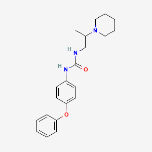 molecular formula C21H27N3O2 B6421302 1-(4-phenoxyphenyl)-3-[2-(piperidin-1-yl)propyl]urea CAS No. 941990-74-5