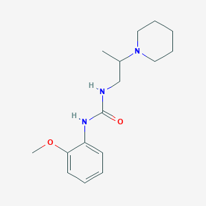 molecular formula C16H25N3O2 B6421308 1-(2-methoxyphenyl)-3-[2-(piperidin-1-yl)propyl]urea CAS No. 941953-92-0