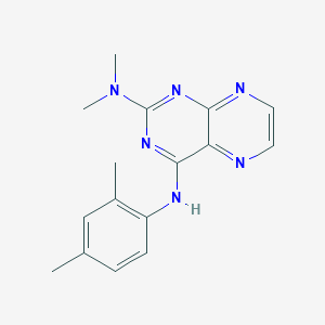 molecular formula C16H18N6 B6421329 N4-(2,4-dimethylphenyl)-N2,N2-dimethylpteridine-2,4-diamine CAS No. 946349-37-7