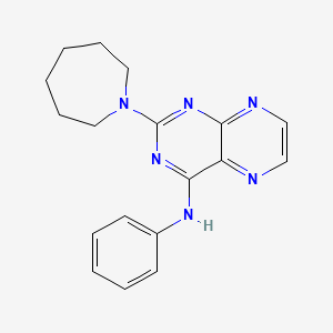 molecular formula C18H20N6 B6421332 2-(azepan-1-yl)-N-phenylpteridin-4-amine CAS No. 946218-77-5