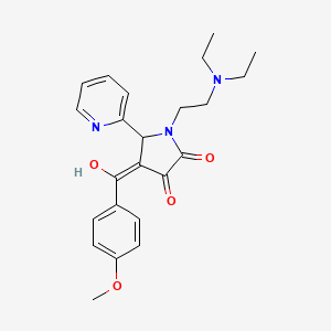 molecular formula C23H27N3O4 B6421341 1-[2-(diethylamino)ethyl]-3-hydroxy-4-(4-methoxybenzoyl)-5-(pyridin-2-yl)-2,5-dihydro-1H-pyrrol-2-one CAS No. 618877-90-0