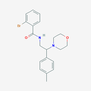 molecular formula C20H23BrN2O2 B6421342 2-bromo-N-[2-(4-methylphenyl)-2-(morpholin-4-yl)ethyl]benzamide CAS No. 898601-60-0
