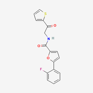 5-(2-fluorophenyl)-N-[2-oxo-2-(thiophen-2-yl)ethyl]furan-2-carboxamide